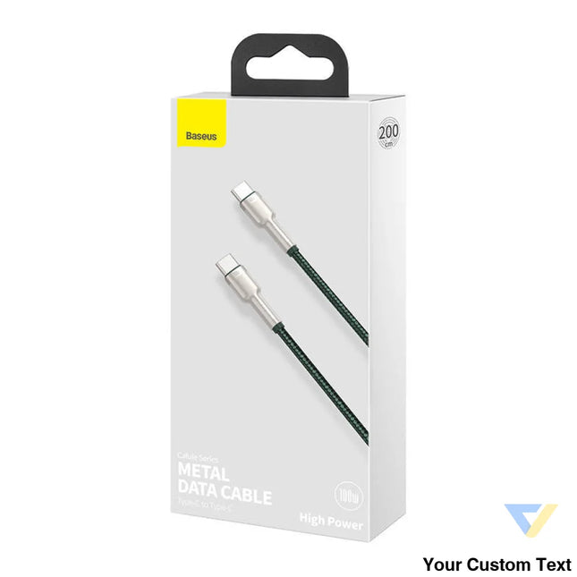 Cable USB C to USB C Baseus Cafule 100W 2m (green) USB C to USB C