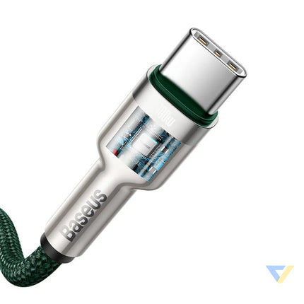Cable USB C to USB C Baseus Cafule 100W 2m (green) USB C to USB C