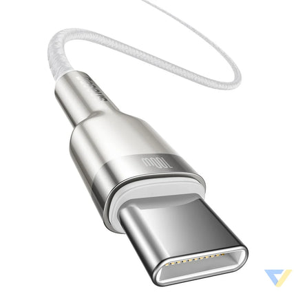 Cable USB C to USB C Baseus Cafule 100W 2m (white) USB C to USB C