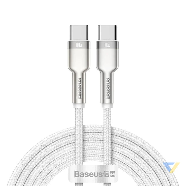 Cable USB C to USB C Baseus Cafule 100W 2m (white) USB C to USB C