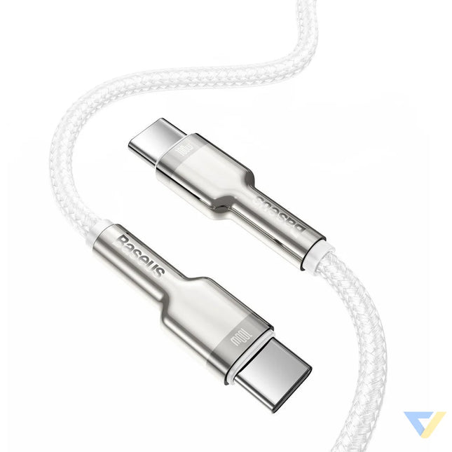Cable USB C to USB C Baseus Cafule 100W 2m (white) USB C to USB C