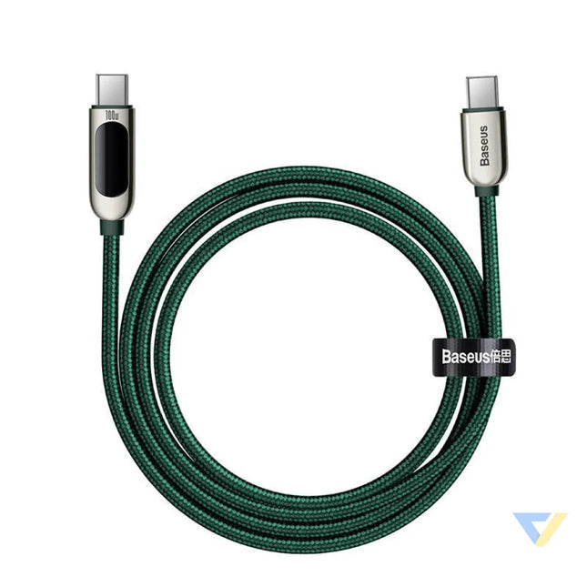 Cable USB C to USB C Baseus Display 100W 2m (green) USB C to USB C