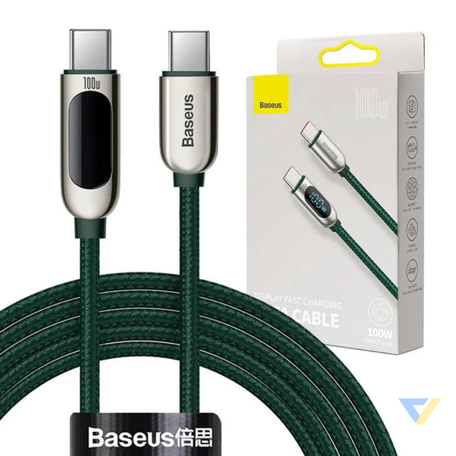 Cable USB C to USB C Baseus Display 100W 2m (green) USB C to USB C