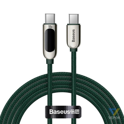 Cable USB C to USB C Baseus Display 100W 2m (green) USB C to USB C