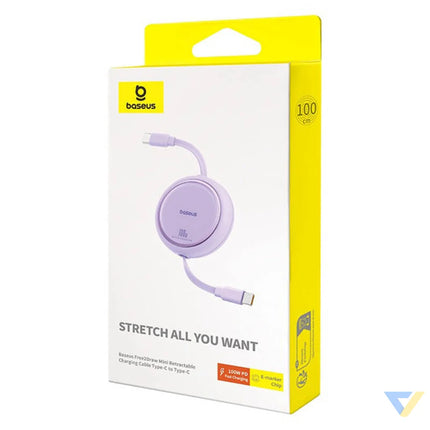 Cable USB C to USB C Baseus Free2Draw PD 100W 1m (purple) USB C to USB C