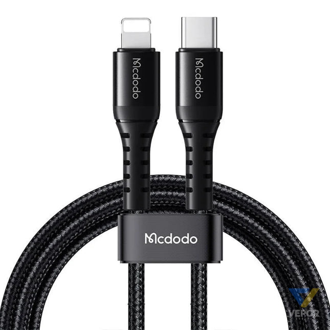 Cable USB C to lightning Mcdodo CA 5630 36W 0.2m (black) USB C to Lightning