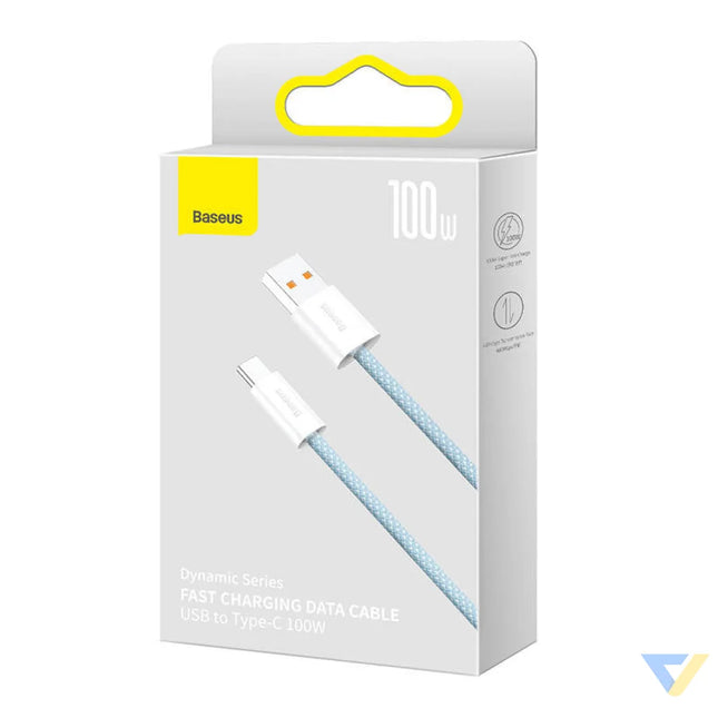 Cable USB to USB C Baseus Dynamic Series 100W 1m (blue) USB to USB C