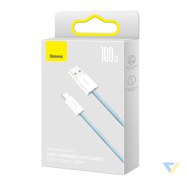 Cable USB to USB C Baseus Dynamic Series 100W 1m (blue) USB to USB C
