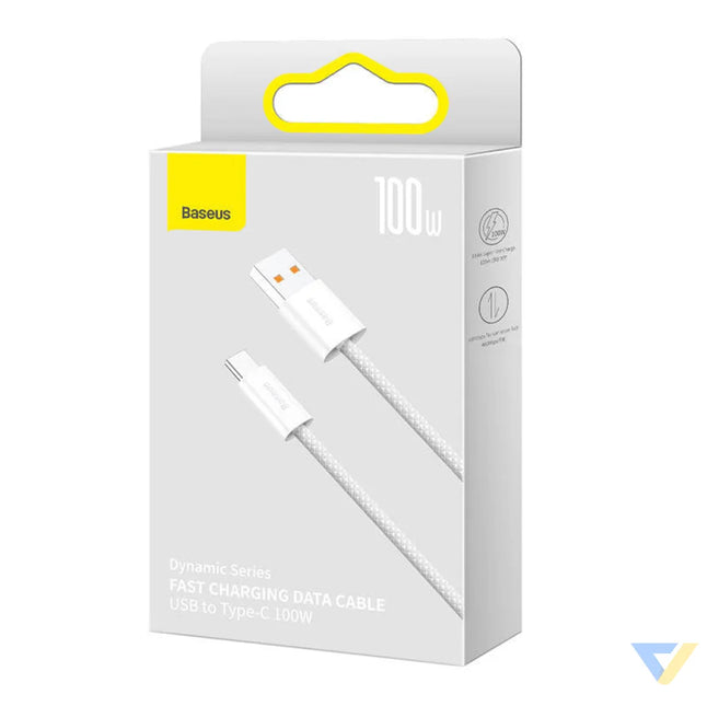 Cable USB to USB C Baseus Dynamic Series 100W 1m (white) USB to USB C