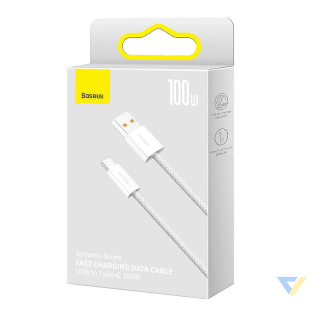 Cable USB to USB C Baseus Dynamic Series 100W 1m (white) USB to USB C