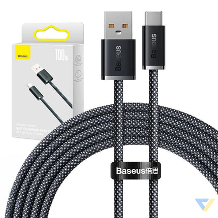 Cable USB to USB C Baseus Dynamic Series 100W 2m (black) USB to USB C