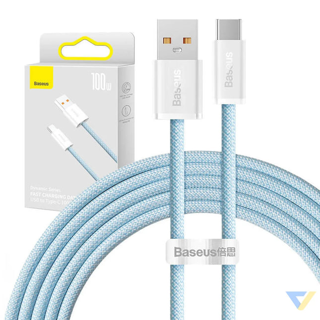 Cable USB to USB C Baseus Dynamic Series 100W 2m (blue) USB to USB C