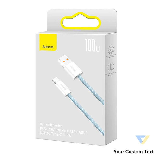 Cable USB to USB C Baseus Dynamic Series 100W 2m (blue) USB to USB C
