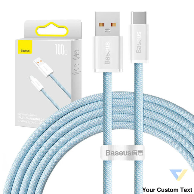 Cable USB to USB C Baseus Dynamic Series 100W 2m (blue) USB to USB C