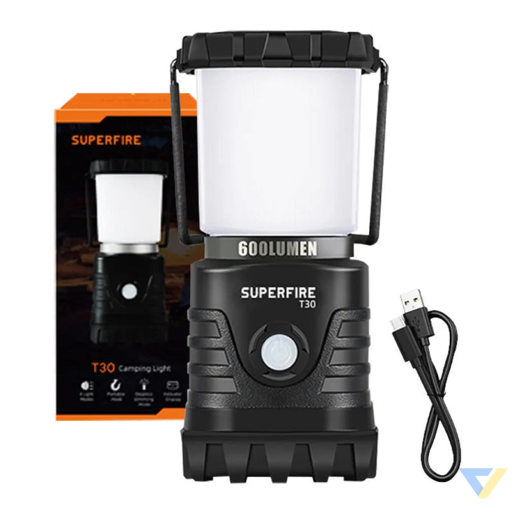 Camping lamp Superfire T30 – 600lm USB 4 modes Camping lamps