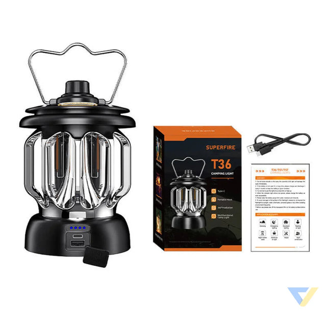 Camping lamp Superfire T36 – USB C 3 modes Camping lamps