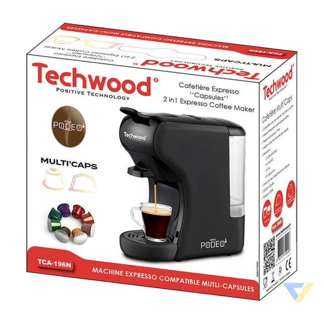 Capsule coffee maker Techwood TCA 196N (black) Coffee makers