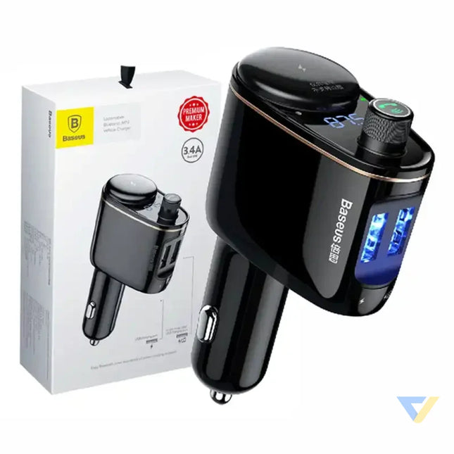 Car Bluetooth MP3 Player Baseus S 06Black OS Car transmitters