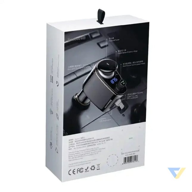 Car Bluetooth MP3 Player Baseus S 06Black OS Car transmitters