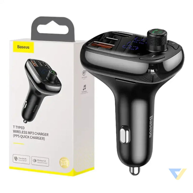 Car Bluetooth MP3 Player Baseus T Shaped S 13 Black OS Car transmitters