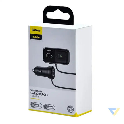 Car Bluetooth MP3 Player + Charger Baseus T Shaped S 16 Black OS Car transmitters