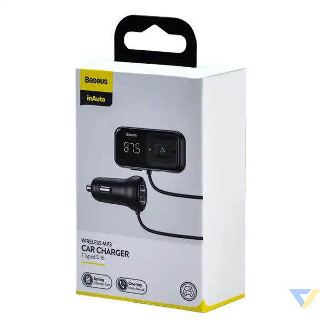 Car Bluetooth MP3 Player + Charger Baseus T Shaped S 16 Black OS Car transmitters