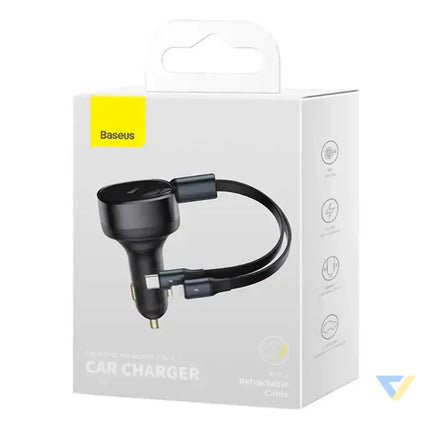 Car Charger Baseus Enjoyment with cable USB C + Lightning 3A 30W (Black) Car chargers
