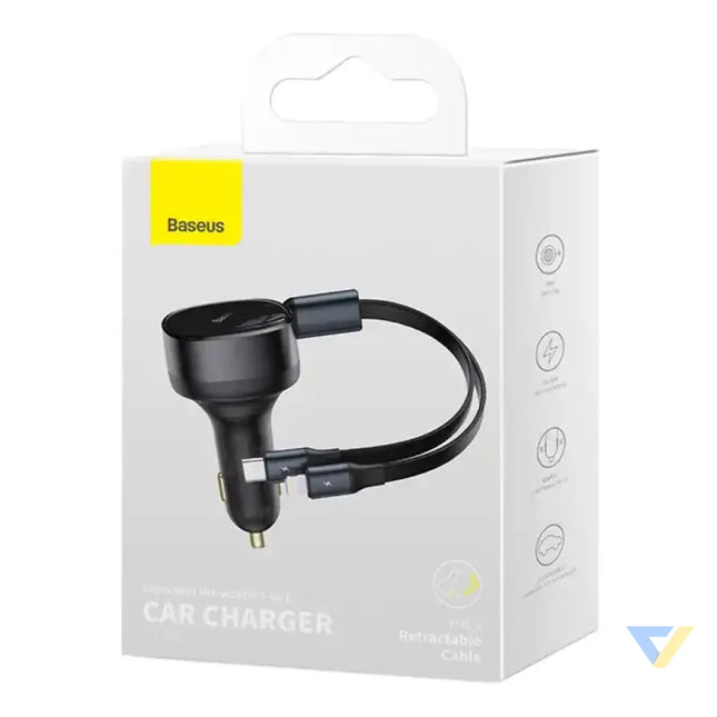 Car Charger Baseus Enjoyment with cable USB C + Lightning 3A 30W (Black) Car chargers