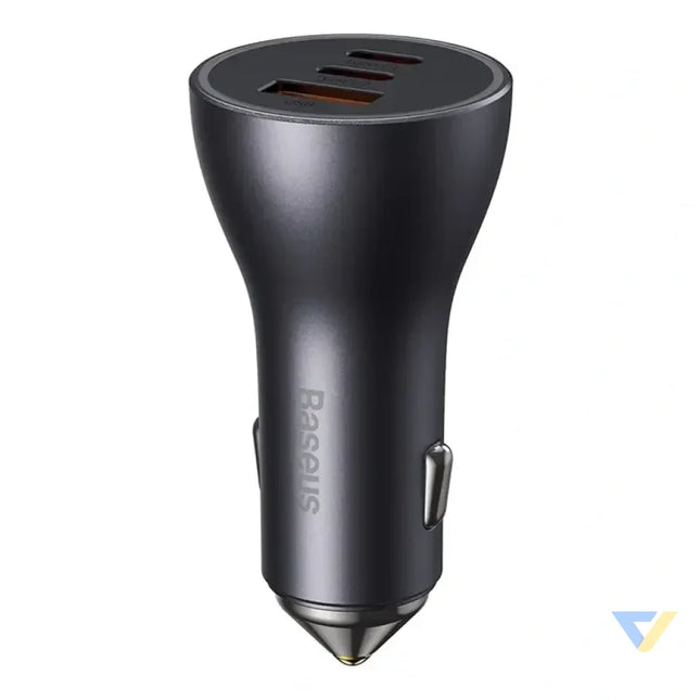 Car charger Baseus Golden Contactor Pro 2x USB C 1x USB 65W (grey) Car chargers