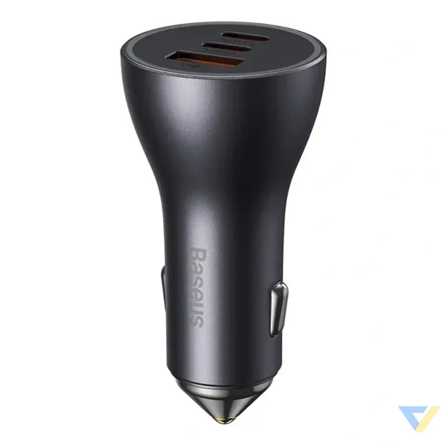 Car charger Baseus Golden Contactor Pro 2x USB C 1x USB 65W (grey) Car chargers