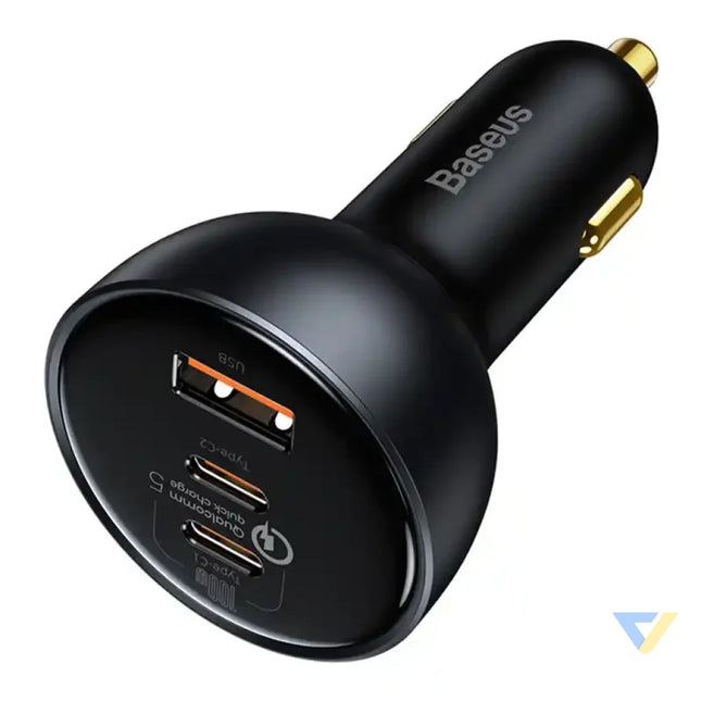 Car Charger Baseus Qualcomm USB 2x USB C 160W (Grey) Car chargers