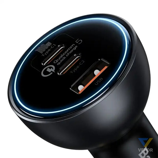 Car Charger Baseus Qualcomm USB 2x USB C 160W (Grey) Car chargers