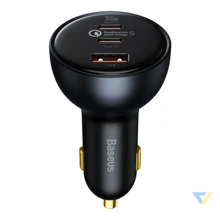 Car Charger Baseus Qualcomm USB 2x USB C 160W (Grey) Car chargers