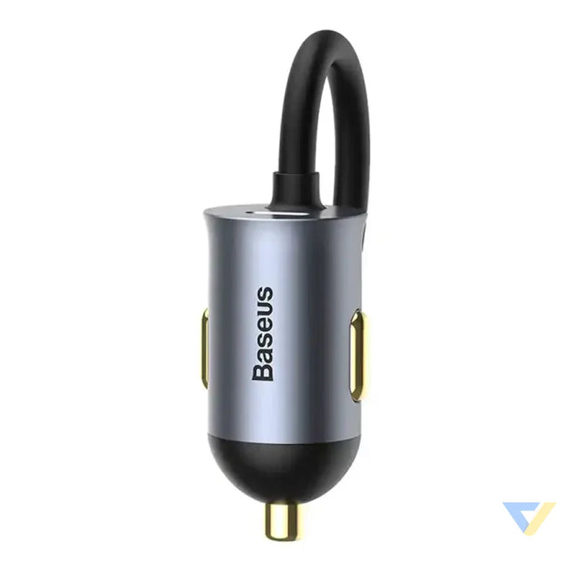 Car charger Baseus Share Together with extension cord 2x USB 2x USB C 120W (grey) Car chargers