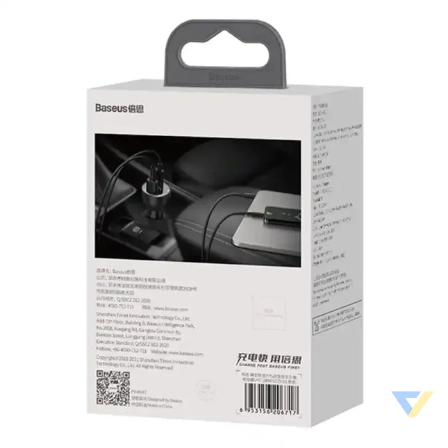 Car charger Baseus Superme USB USB C 100W (black) Car chargers