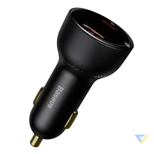 Car charger Baseus Superme USB USB C 100W + USB C cable (black) Car chargers