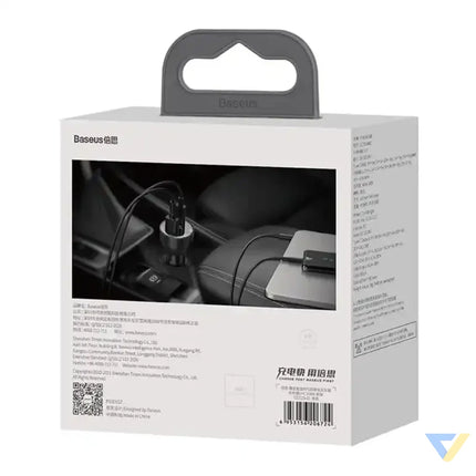 Car charger Baseus Superme USB USB C 100W + USB C cable (black) Car chargers