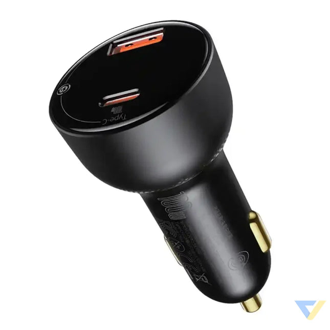 Car charger Baseus Superme USB USB C 100W + USB C cable (black) Car chargers