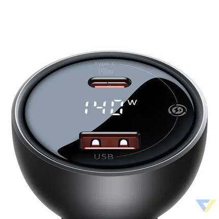 Car charger Baseus Superme USB USB C 140W (black) Car chargers