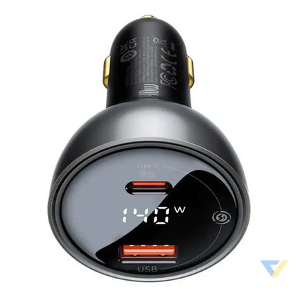 Car charger Baseus Superme USB USB C 140W (black) Car chargers