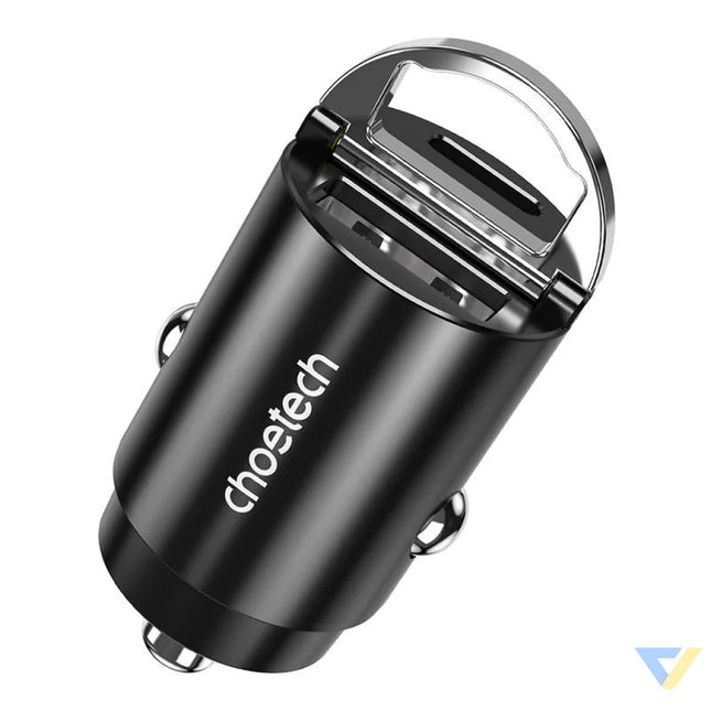 Car Charger Choetech TC0006 1x USB A 1x USB C 30W PD 3.0 (black) Car chargers