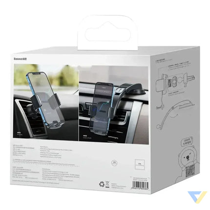 Car holder Baseus Easy Control Clamp for grille / dashboard (black) Phone holders