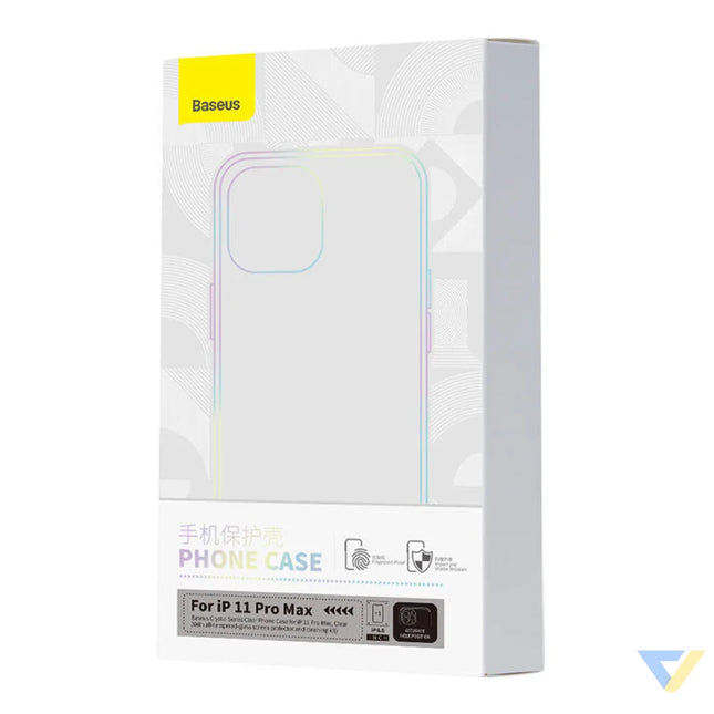 Case Baseus Crystal Series for iPhone 11 pro max (clear) + tempered glass + cleaning kit Protective cases for