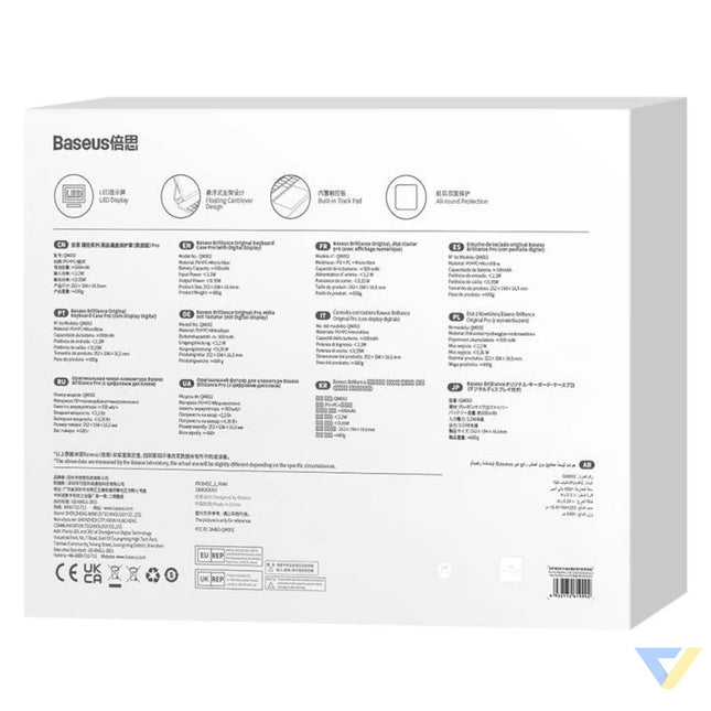 Case with keyboard for iPad Baseus Brilliance PRO 10 10.9’’ (white) Protective cases for tablets