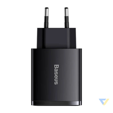 Charger Baseus Compact Quick Charger 2xUSB USB C PD 3A 30W (czarna) mains chargers