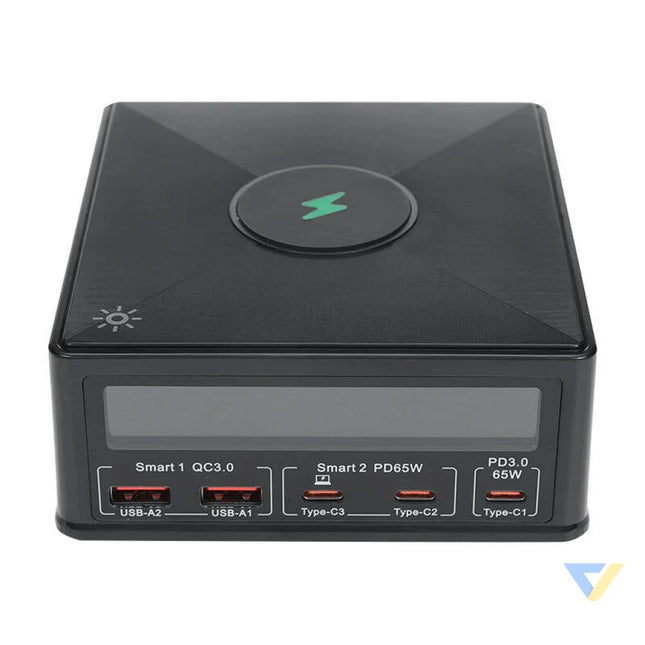 Charger Blitzwolf 868H 2xUSB A 3xUSB type C 160W (black) mains chargers