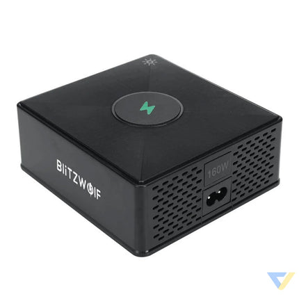 Charger Blitzwolf 868H 2xUSB A 3xUSB type C 160W (black) mains chargers