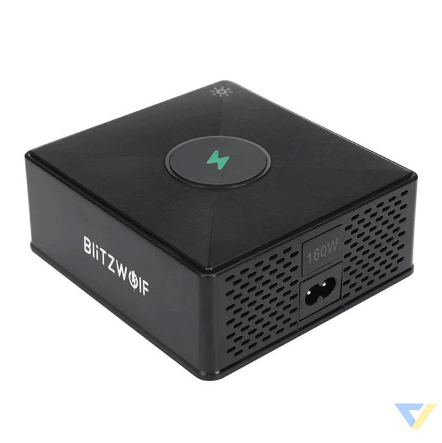 Charger Blitzwolf 868H 2xUSB A 3xUSB type C 160W (black) mains chargers