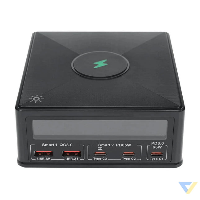 Charger Blitzwolf 868H 2xUSB A 3xUSB type C 160W (black) mains chargers