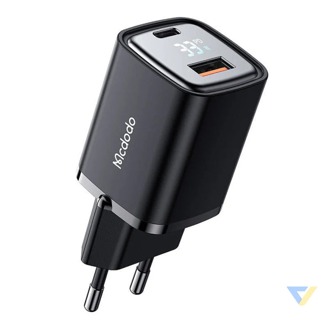 Charger McDodo CH 1701 33W with display (black) mains chargers